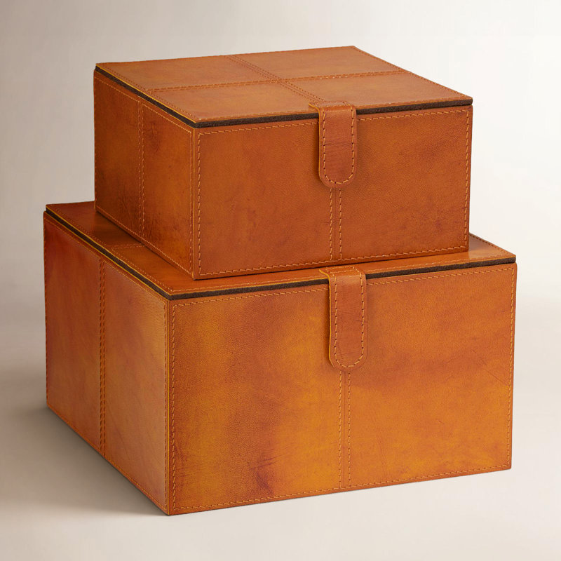 Birch Lane™ Brownsburg Leather Storage Decorative Box & Reviews